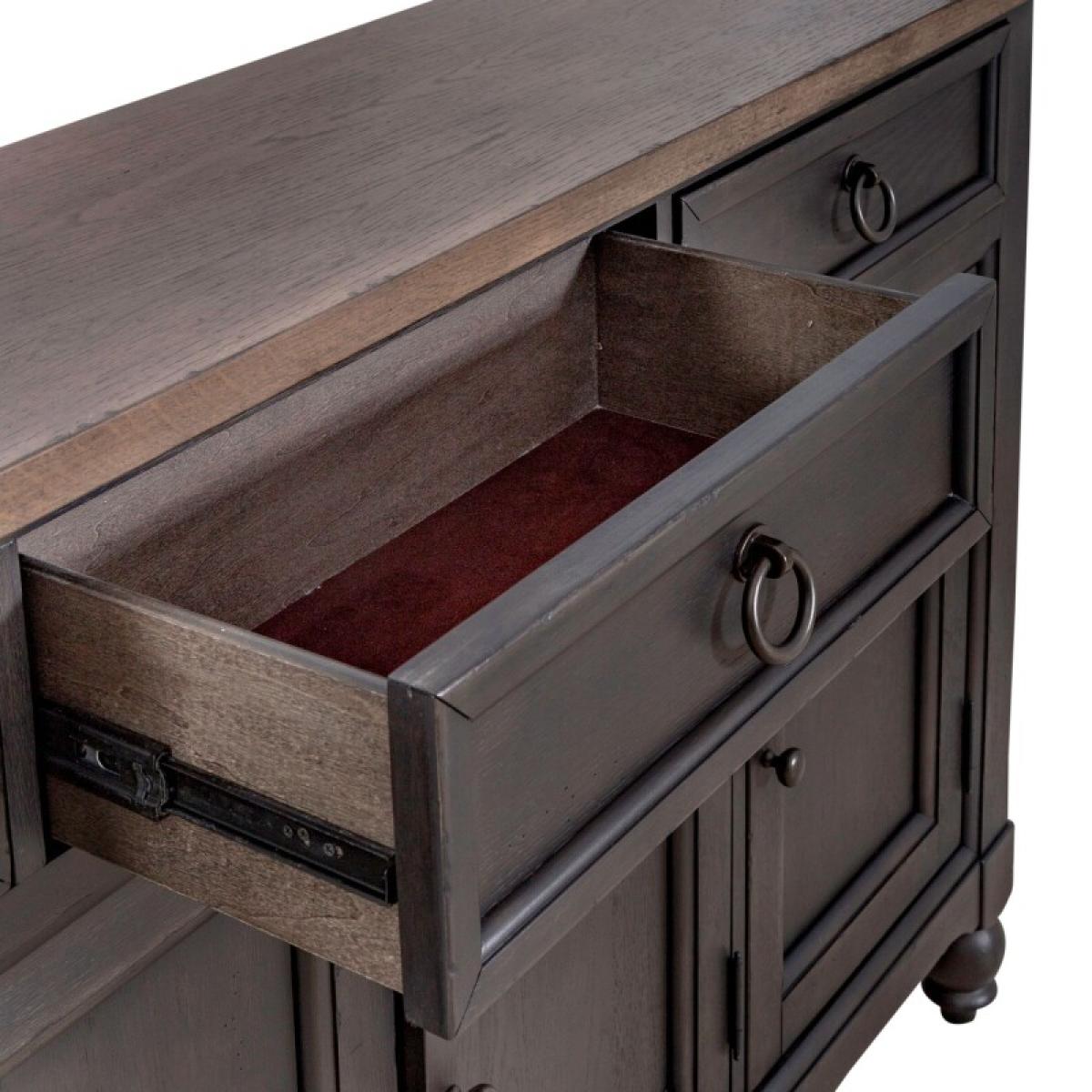 Americana Farmhouse Hall Buffet- Black - Image 9