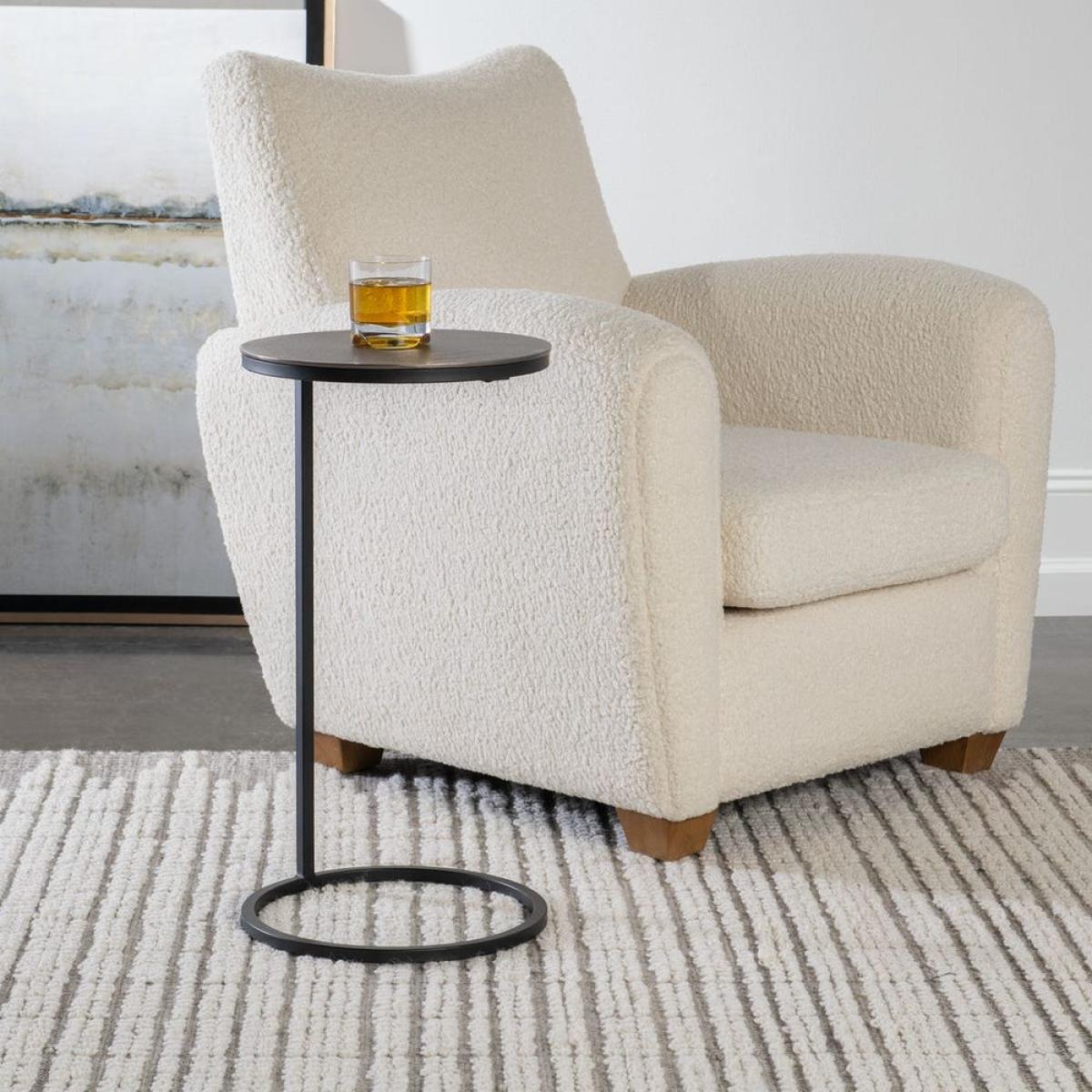 Brunei Accent Table, Nickel - Image 4