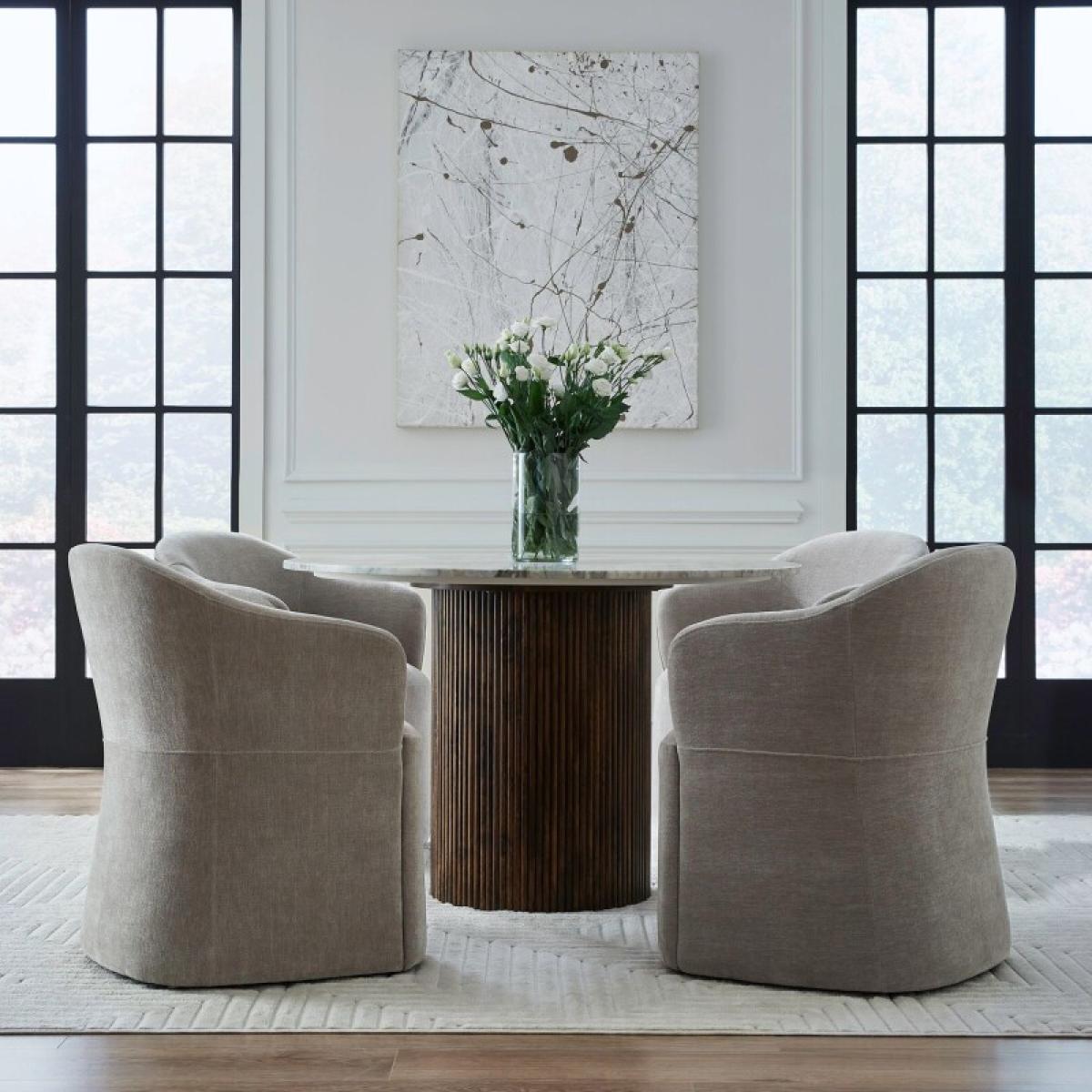 Accent Dining Chair w/ Casters - Truffle - Image 3