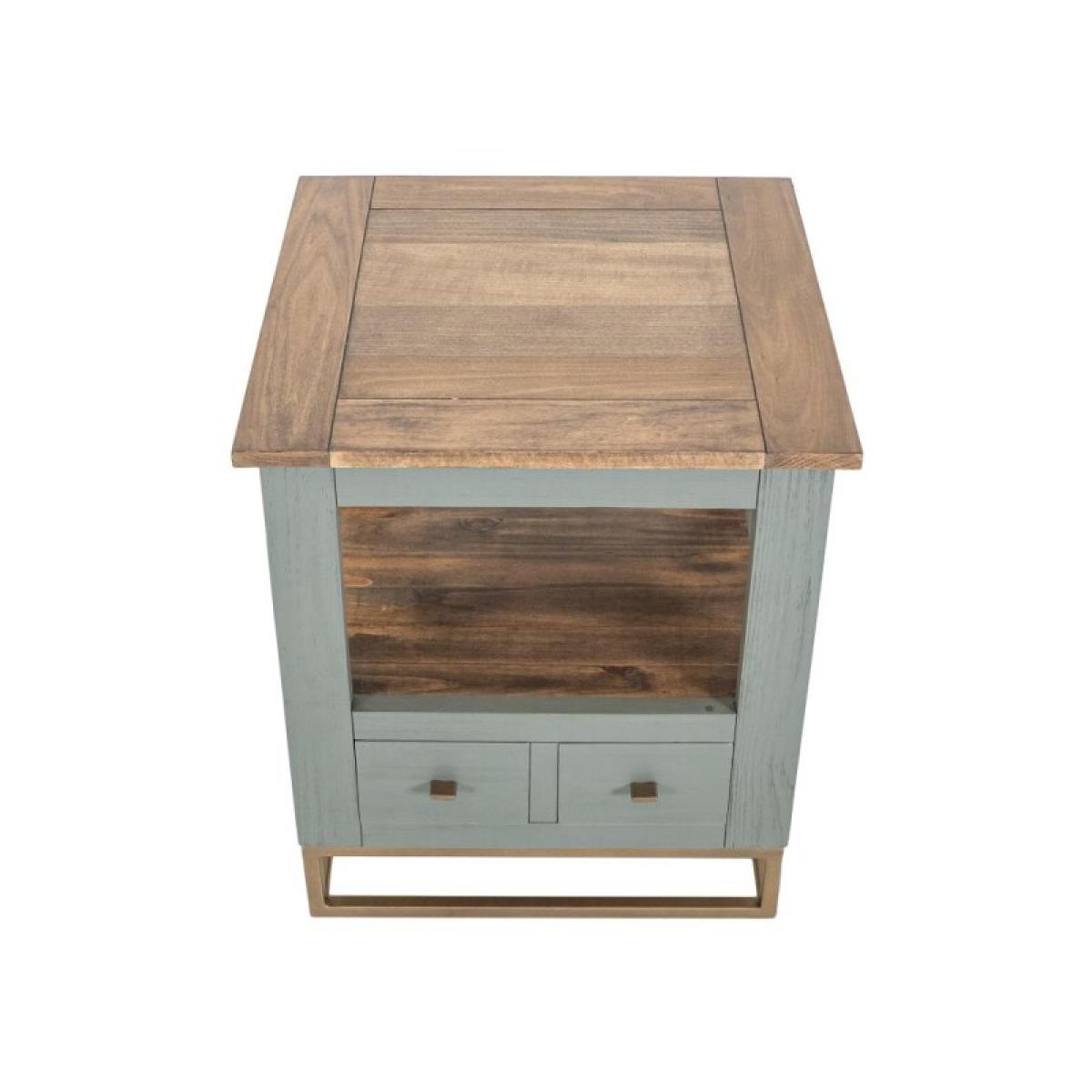 2 Drawer, 1 Shelf, End Table - Timber - Image 5