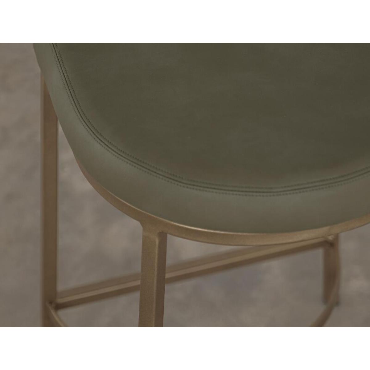 Wooden Frame & Metal Base, 24" Stool - Mezquite - Image 4