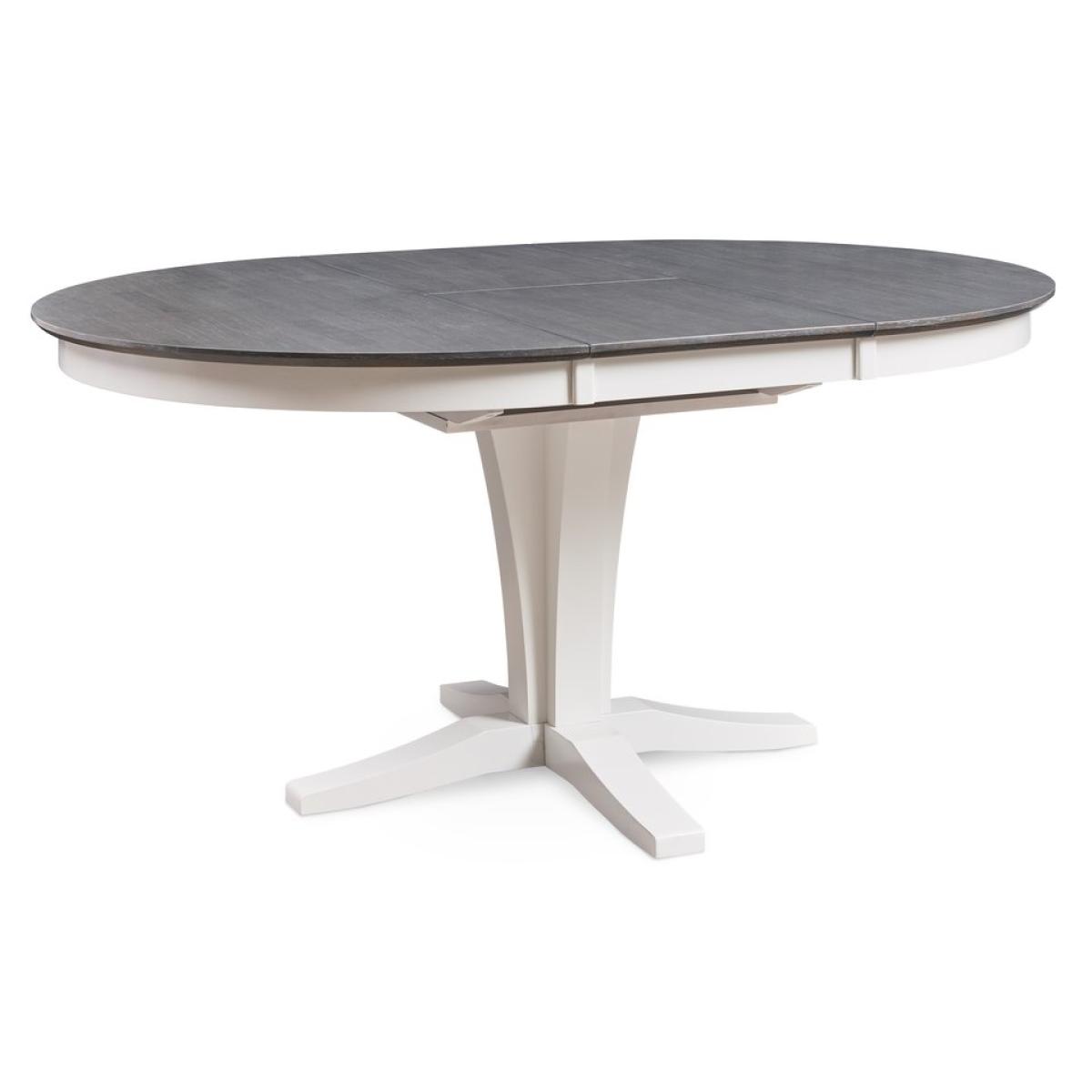15d66c70784ca3df348e0a9b5539e064 Cosmopolitan Collection - 48" x 66" Ext Top w/30"H Verona Pedestal in Heather Gray and White - T05-4866XBT - Image 1