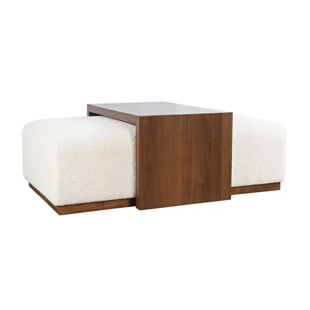Hudson Sliding Ottoman W Caster Wheels And Table Top - Image 7