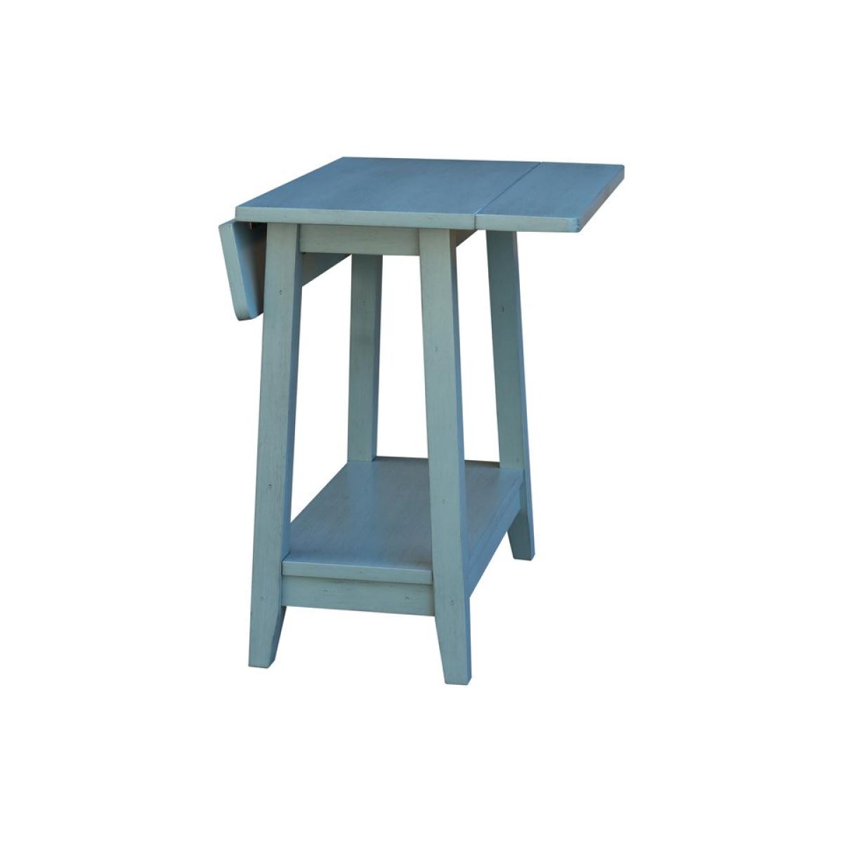 168c95fea2f0626e4a738af454202b40 Destinations Collection - Drop Leaf Side Table in Ocean Blue - Image 1