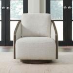 Nora Uph Swivel Accent Chair - Dark Brown