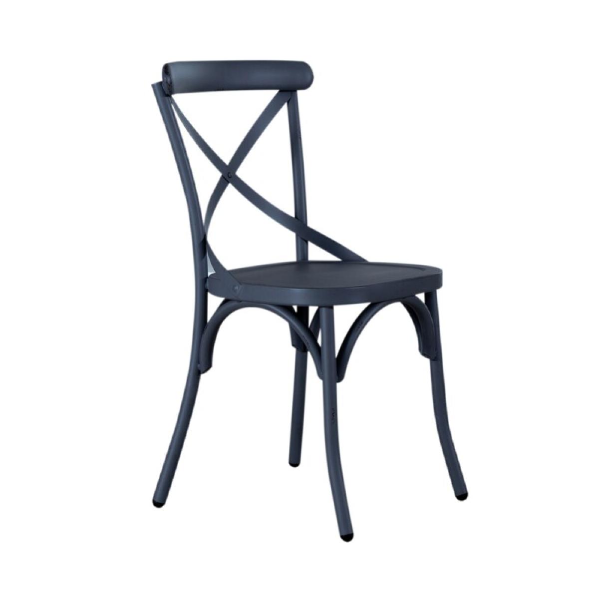 X Back Side Chair- Navy - Image 3