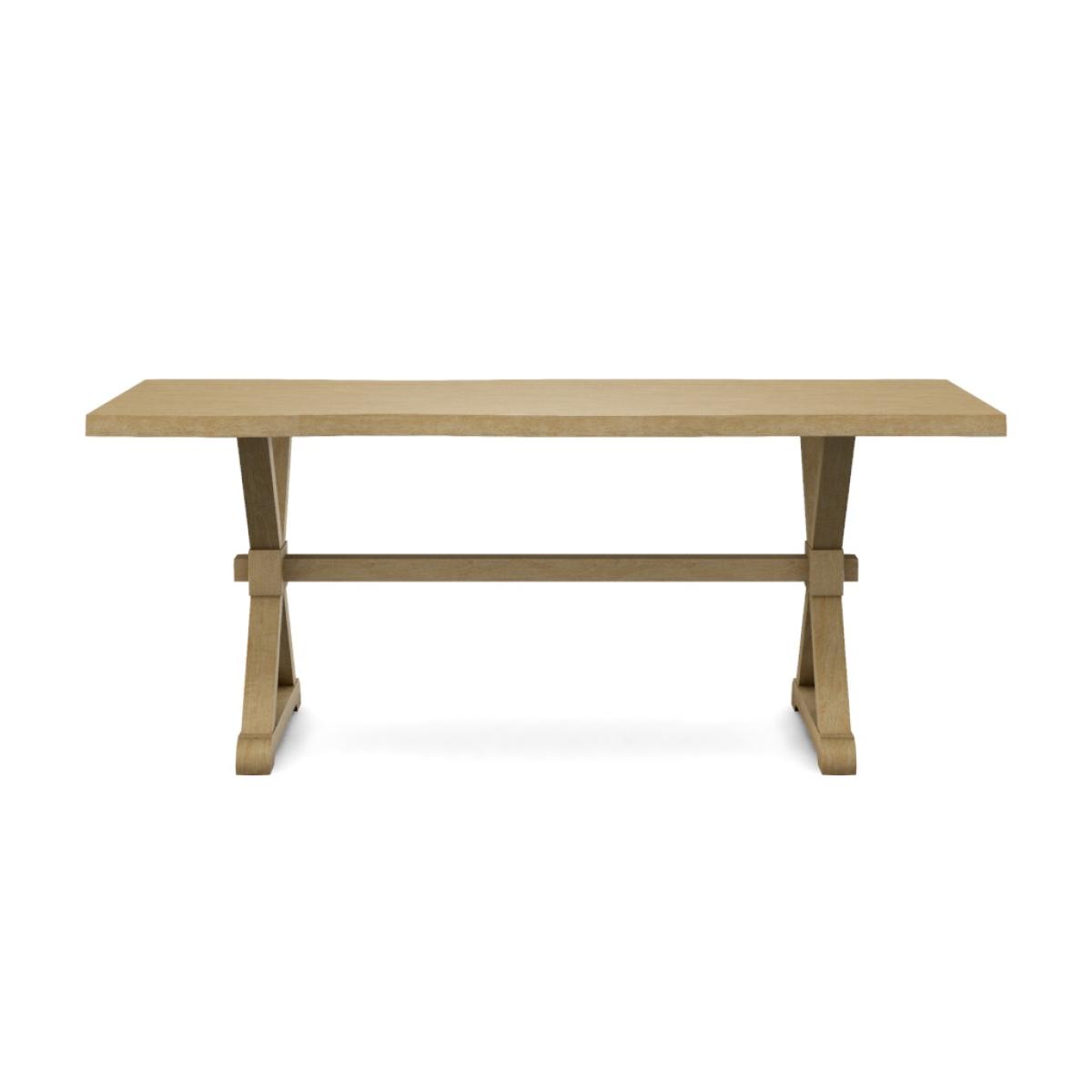 Farmhouse Live Edge Table Top w/ Farmhouse Trestle Base - T-4074A - Image 5