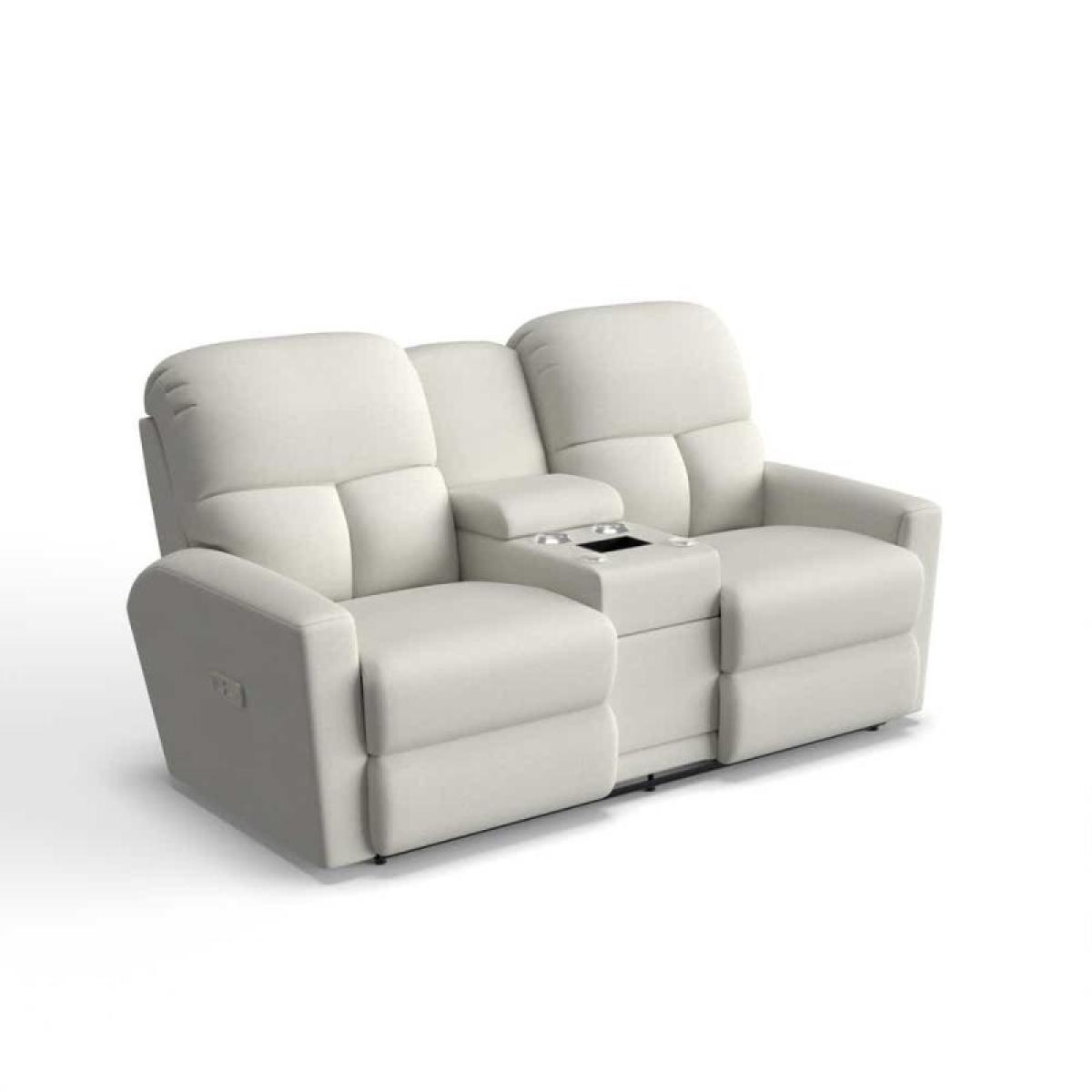 Hawthorn Power Reclining Loveseat W/ Headrest & Console - Image 2