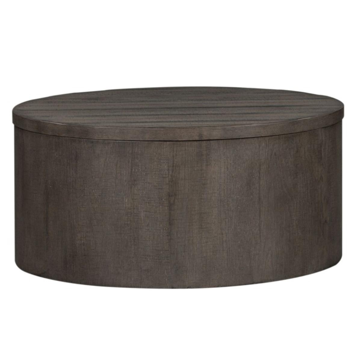 Modern Farmhouse Drum Cocktail Table - Image 4