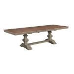 Vista Collection Extension Table Top w/Banks Trestle Base in Hickory and Stone - T41-42110XXA