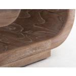 Balam Wooden bench with a cushioned seat and open storage underneath - Image 9