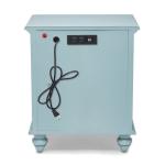 Monaco Bleu 2 Drawer Electrified Nightstand - Image 7