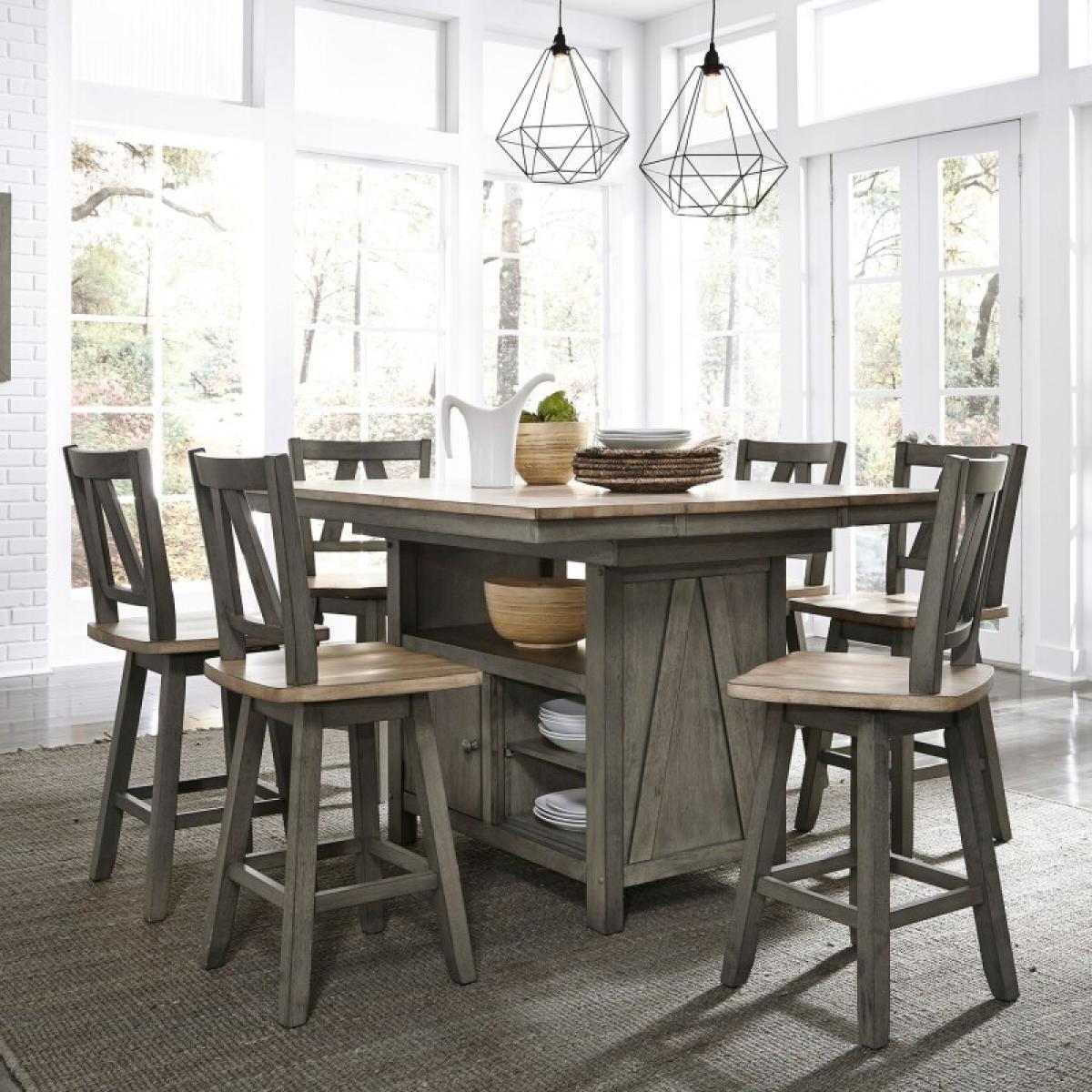 Lindsey Farm 7 Piece Gathering Table Set - Image 2