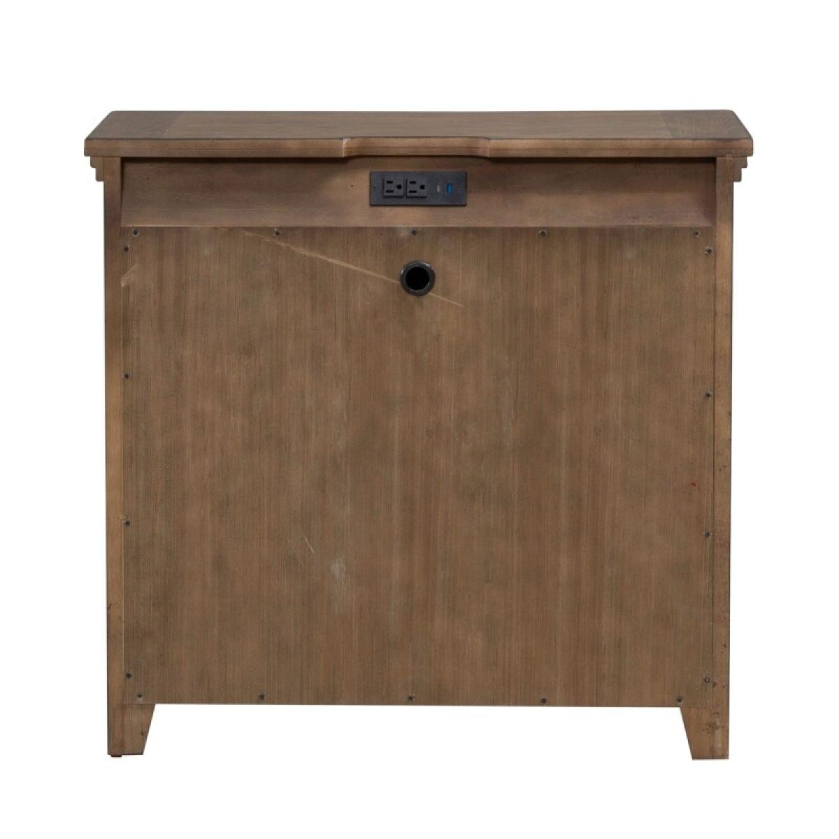 Carolina Park 2 Door Bedside Chest w/ Charging Station - Image 6