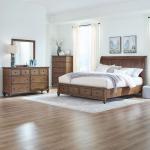 King Storage Bed, Dresser & Mirror, Chest