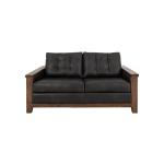 Wooden Frame, Upholstered Loveseat - Walnut - Image 3