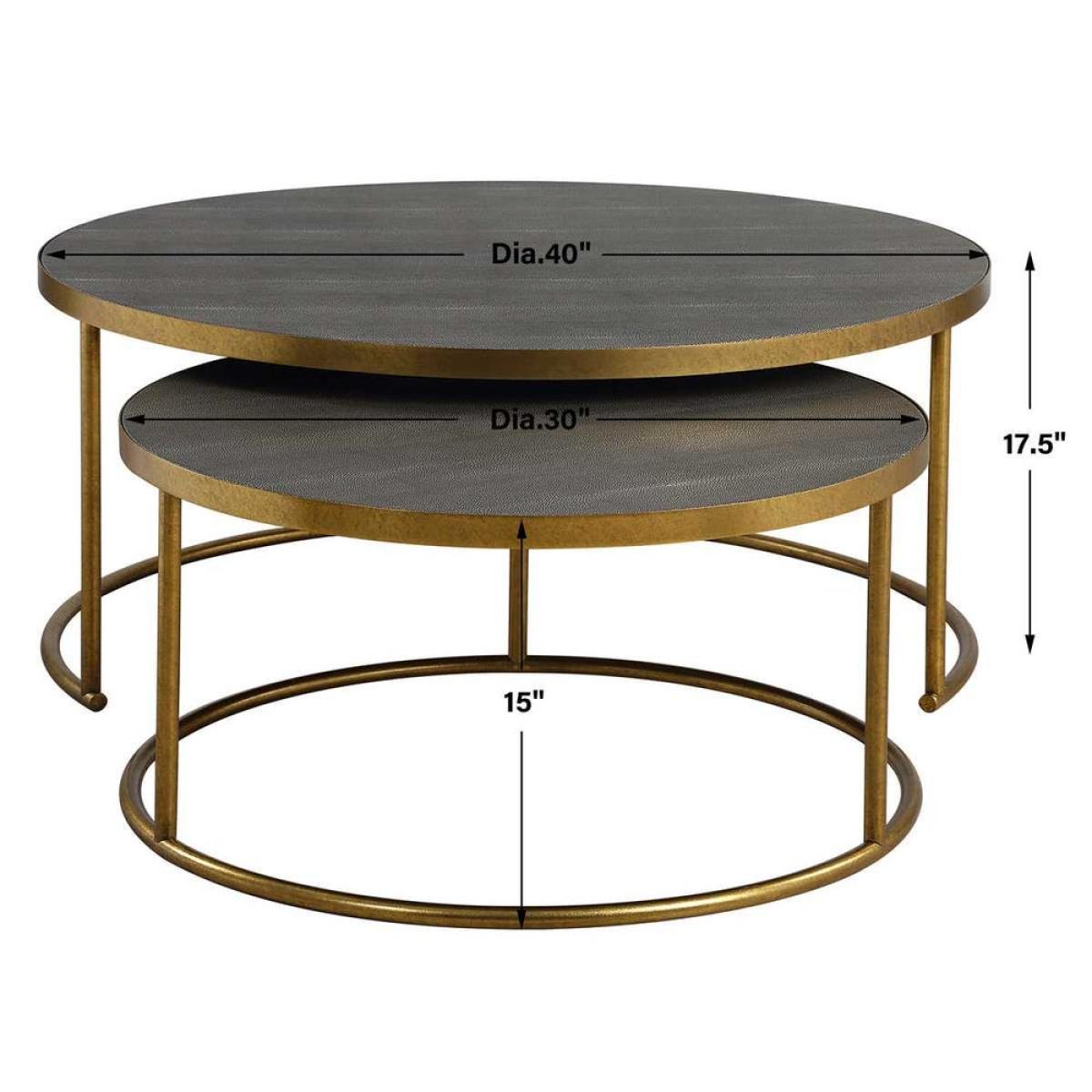 Aragon Nesting Coffee Tables, S/2, Gray - Image 7