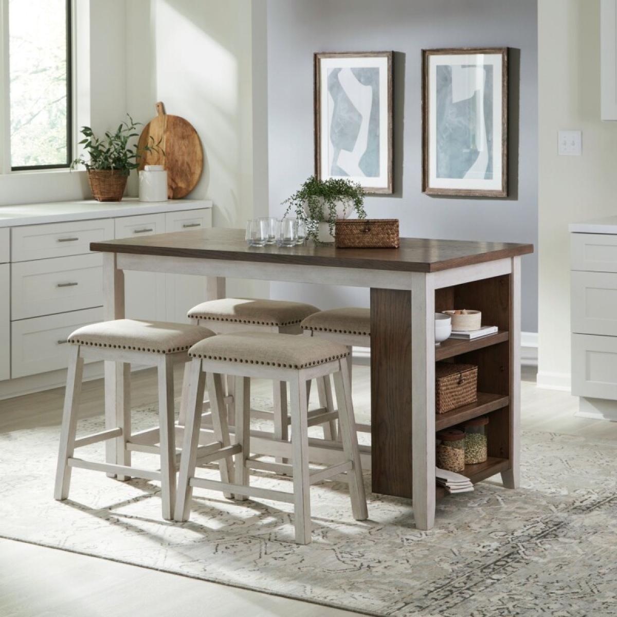 Brook Creek 5 Piece Counter Set- Two Tone - Image 2