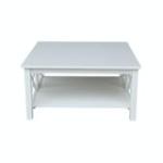 Hampton Collection Square Coffee Table in Pure White - Image 6