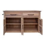 Natural Parota 4 Door 2 Drawer Kitchen Island - Image 4