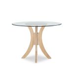 30" Sienna Pedestal Base with 48" Glass Top - T-148B-30-GLASS