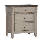 Ivy Hollow 3 Drawer Night Stand w/ Charging Station - Image 3
