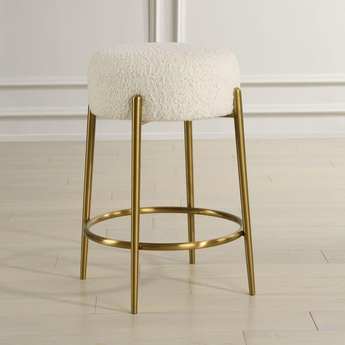 Arles Counter Stool, Brass - Image 4