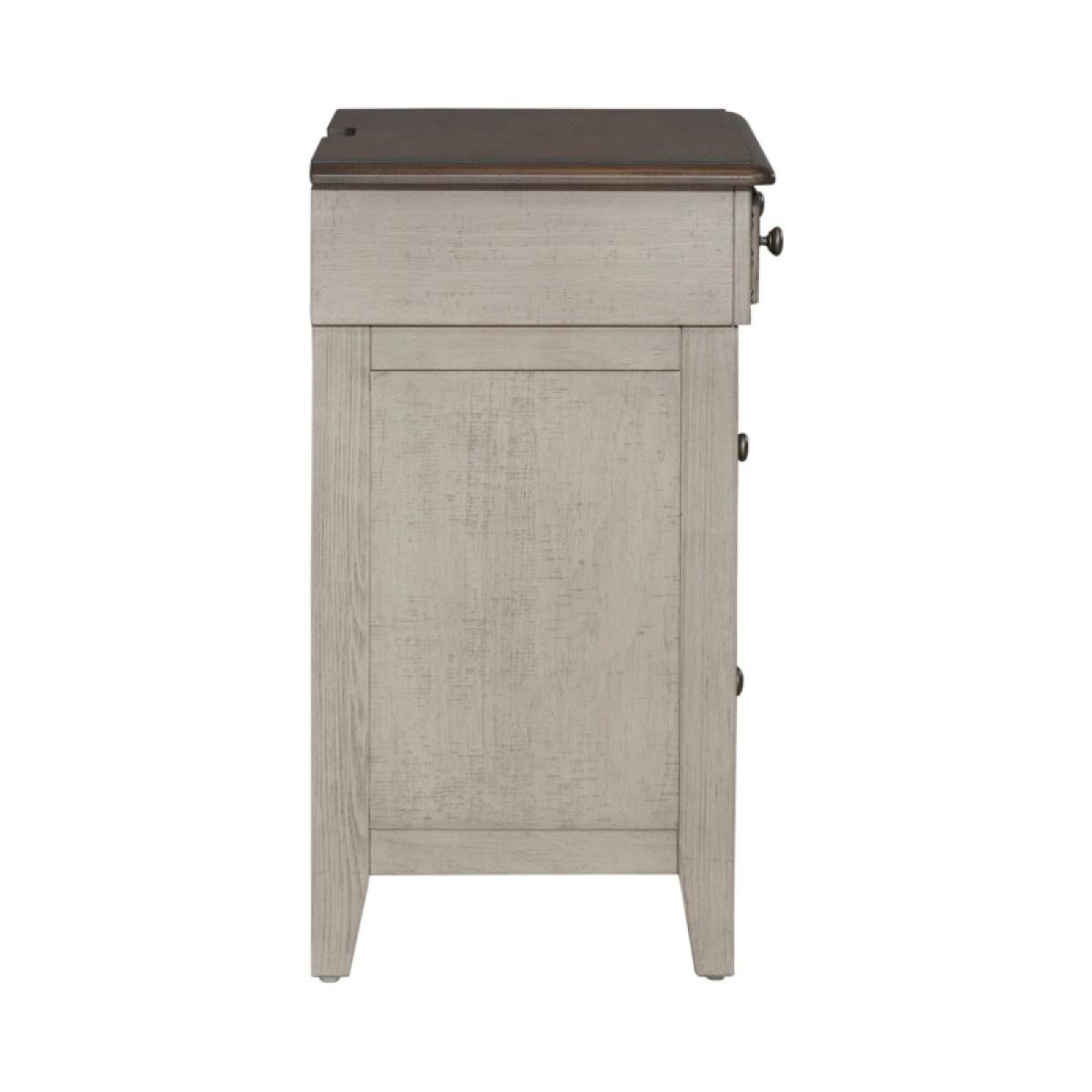 Ivy Hollow 3 Drawer Bedside Chest w/ Charging Station - Image 5