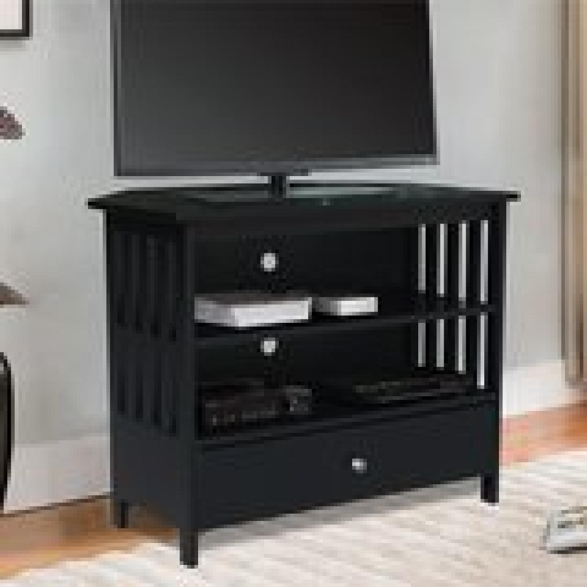 Destinations Collection - Mission Corner TV Stand in Black - Image 11