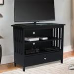 Destinations Collection - Mission Corner TV Stand in Black - Image 11
