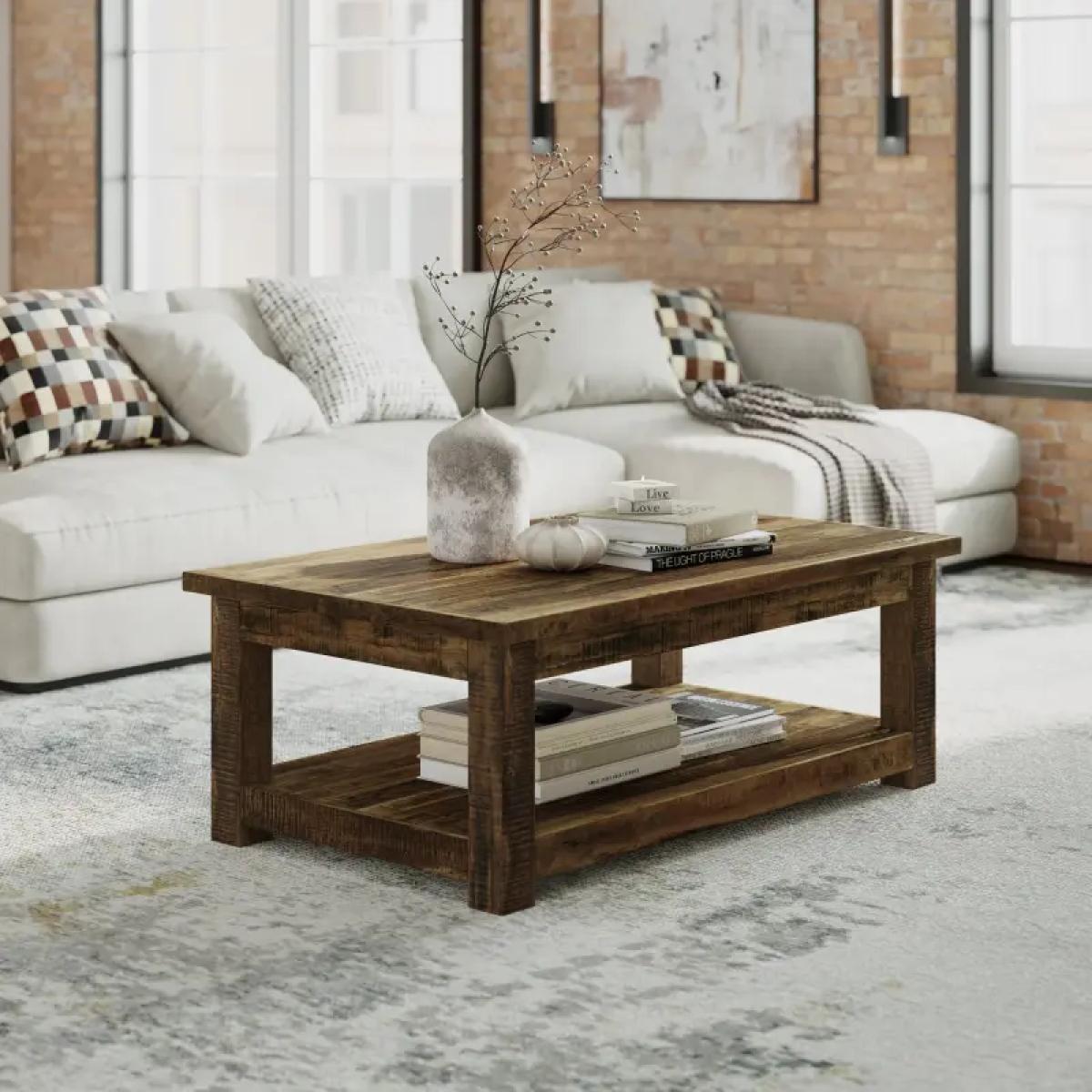 Reclamation Salvaged Wood Rectangle Coffee Table - Image 3