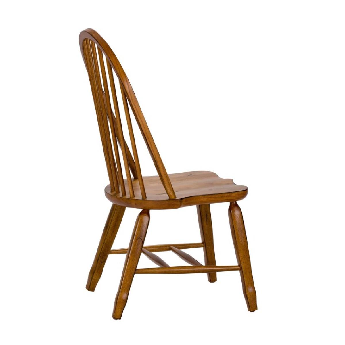 Treasures Bow Back Side Chair - Oak - Image 7