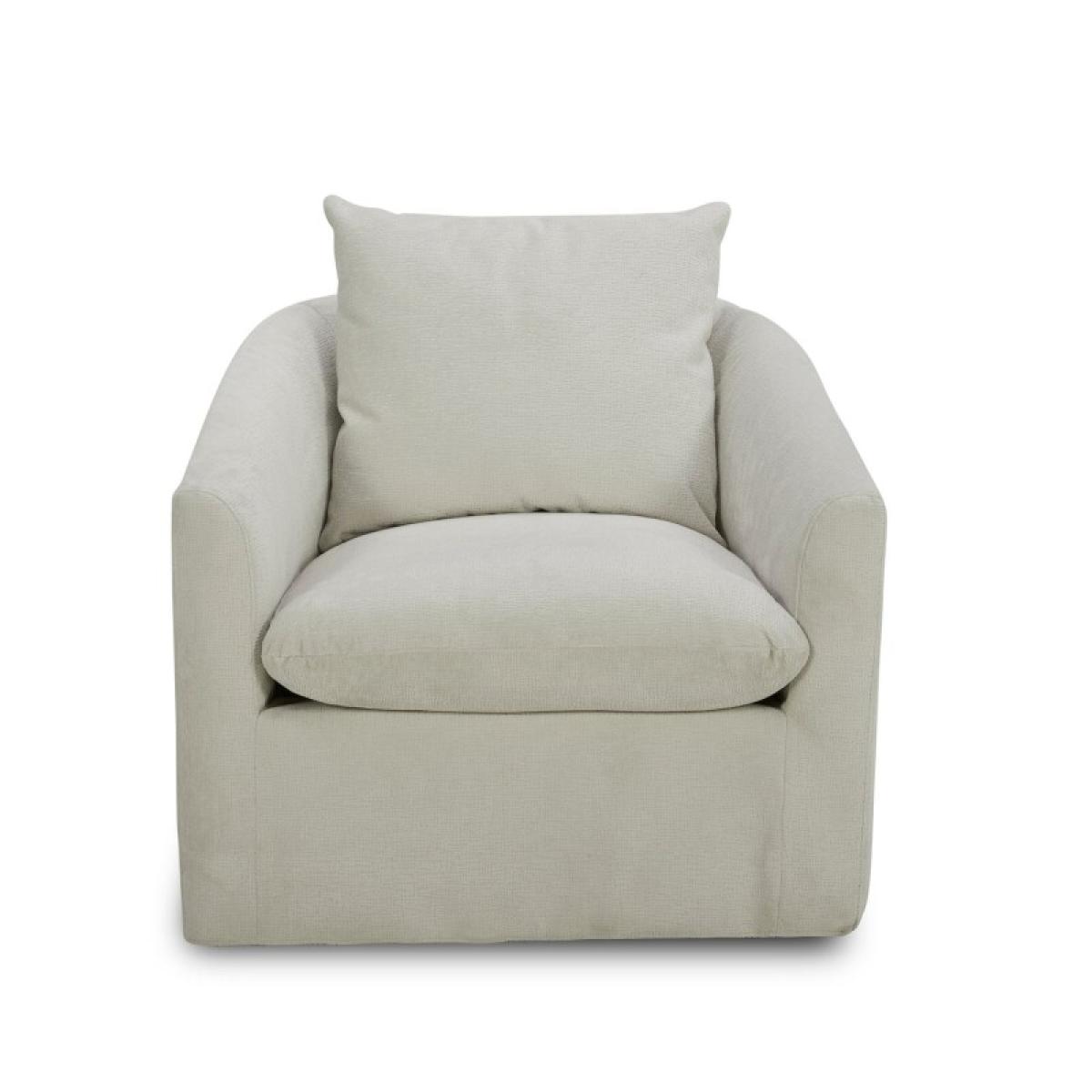 Uph Swivel Accent Chair - Ivory - Image 5