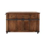 3 Drawer 4 Doors 2 Sliding Doors Wood Island - Parota - Image 3