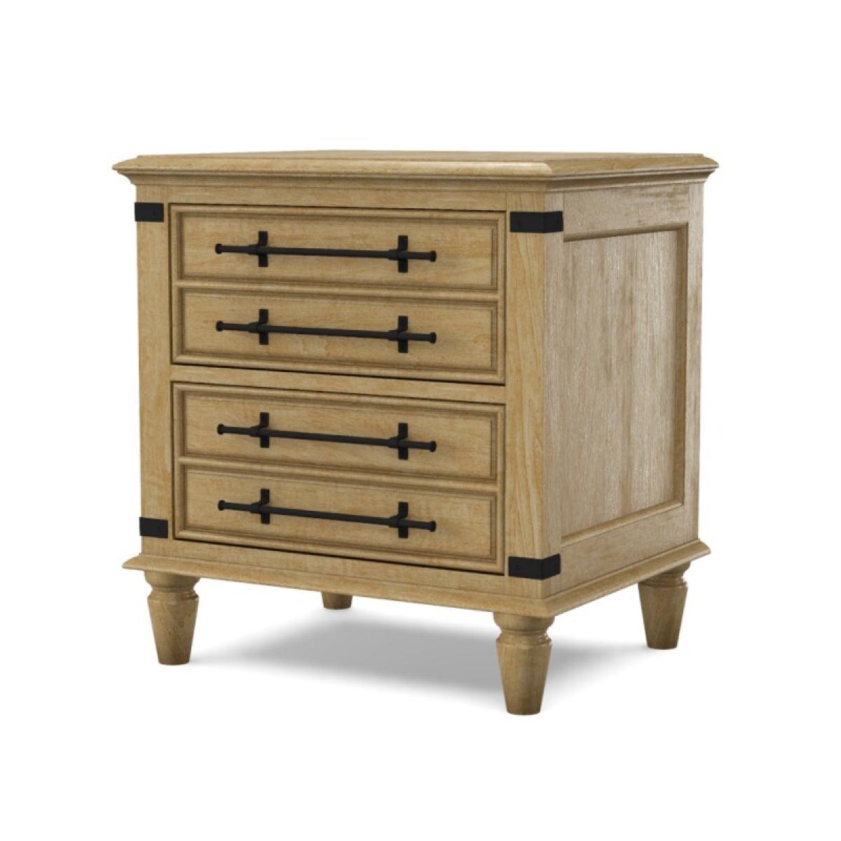 Farmhouse Chic 2-Drawer Nightstand - Image 8