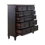 Americana Farmhouse 12 Drawer Chesser - Black - Image 7