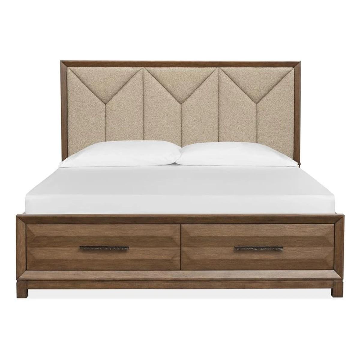 1f5cce49ba70ea933481ec16afbe6d62 Callisto B6396-75A Complete Cal.King Panel Storage Bed w/Upholstered HB - Image 1