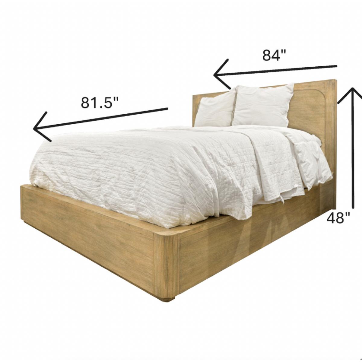 Hyde Park Platform Bed (wood). Weathered Natural Finish - Image 5
