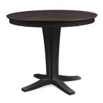 Cosmopolitan Collection - 48" Sienna Round Solid Top w/ 36" Verona Pedestal in Coal and Black - T46-4536B