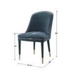 Brie Armless Chair, Blue, 2 Per Box, Priced Each - Image 9