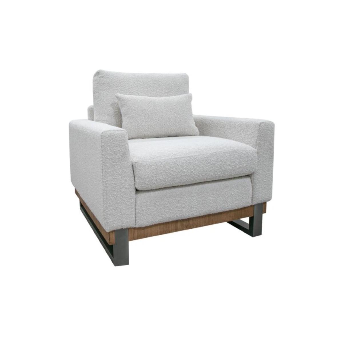 Metal & Wood Base, Armchair - Mita - Image 2