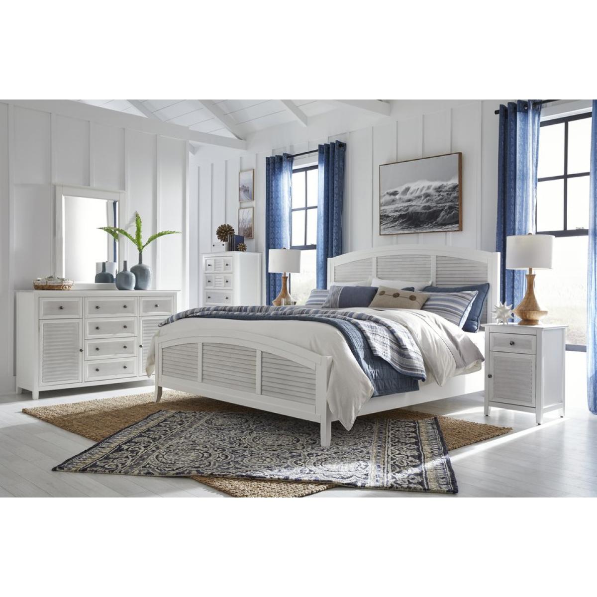 King High Tide Arch Bed in Chalk and White - BD128-1202KH - Image 2