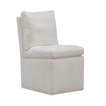 Accent Dining Chair w/ Casters - Ivory - Image 5
