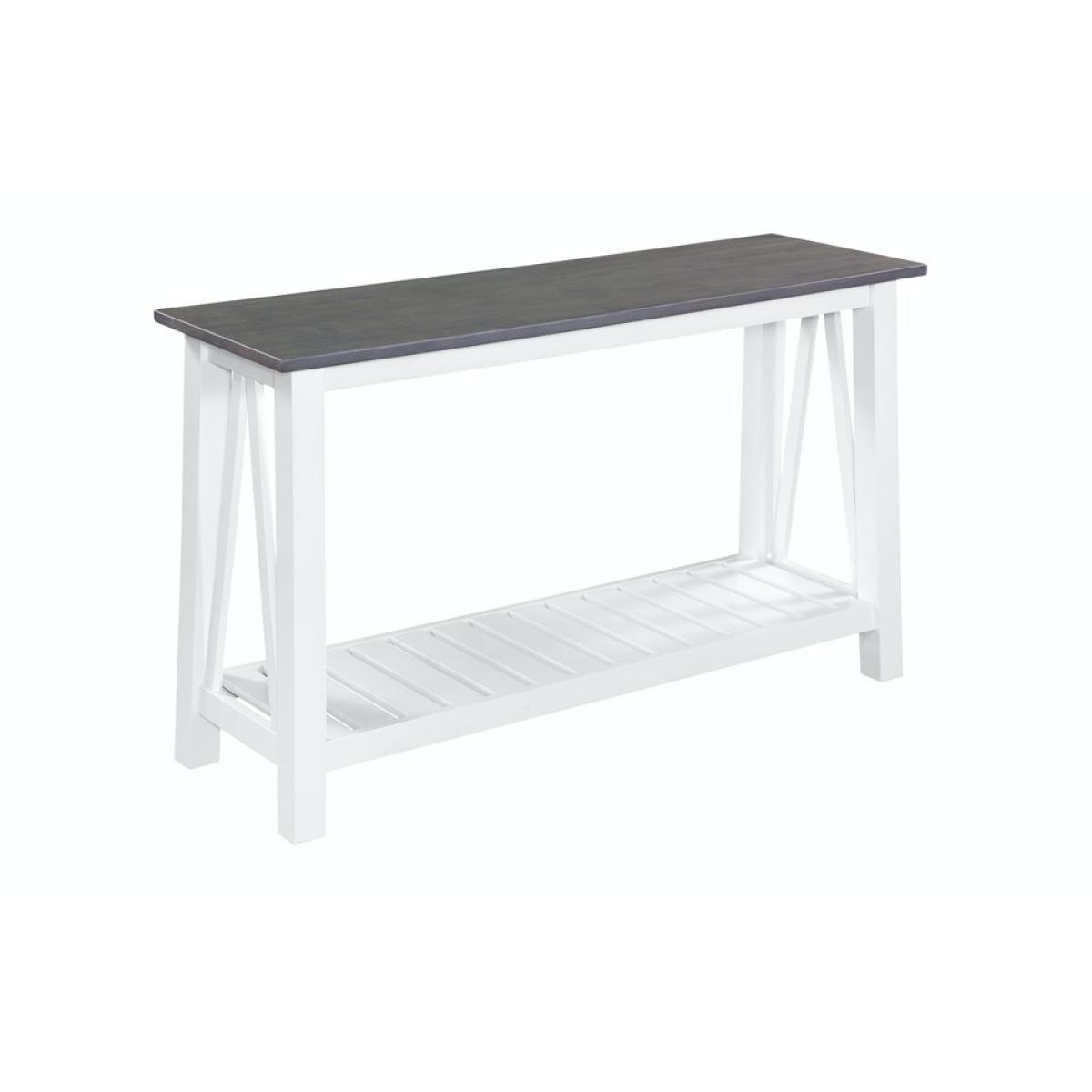 Home Accents - Surrey Sofa Table in Heather Gray and White - Image 2