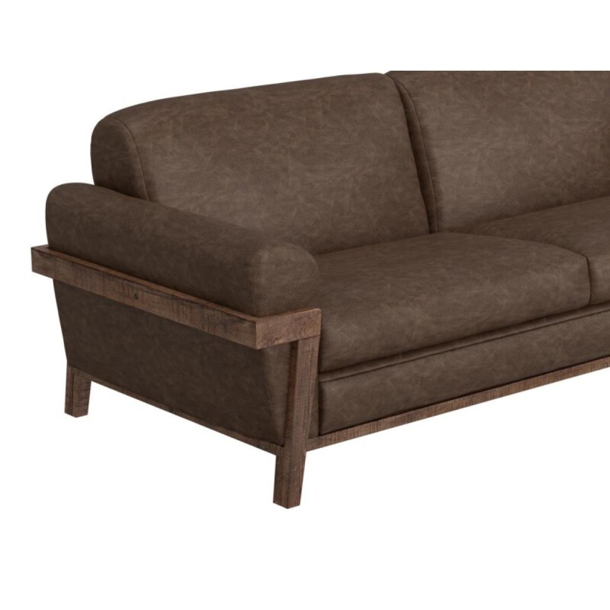 Wooden Frame & Base, Loveseat - Loft Brown - Image 6