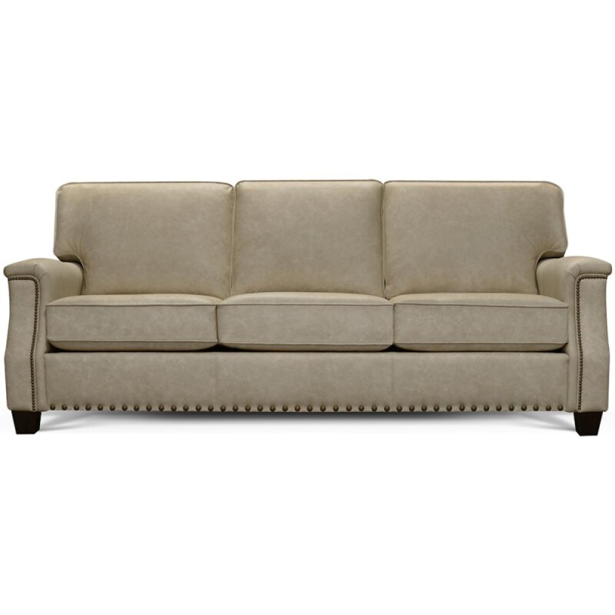 Salem Leather Sofa With Nails - Image 2