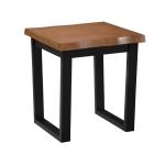 Home Accents - Live Edge End Table in Bourbon Oak and Black