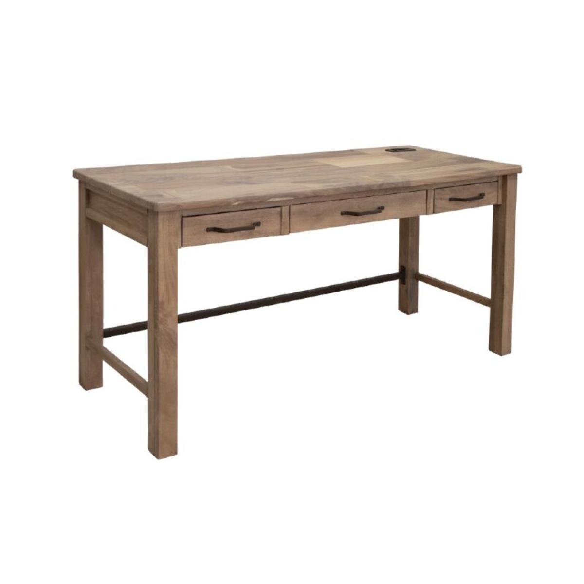 3 Drawer Desk - Natural Parota - Image 4