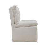 Accent Dining Chair w/ Casters - Ivory - Image 7