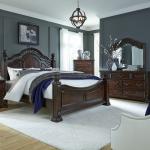 King Poster Bed, Dresser & Mirror